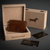 Dachshund Leather Cardit Card Holder Box