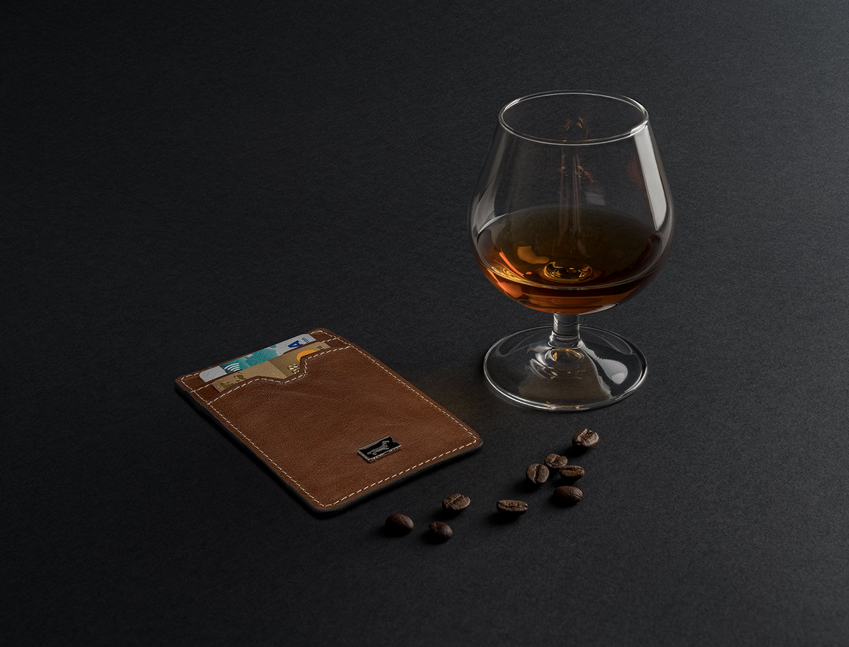 Dachshund Leather Stout Card Holder